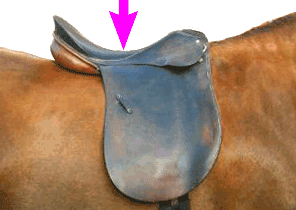 A saddle pad makes the saddle tighter infront, and it tilts back